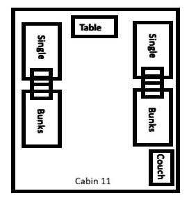 Cabin 11 basic cabin layout